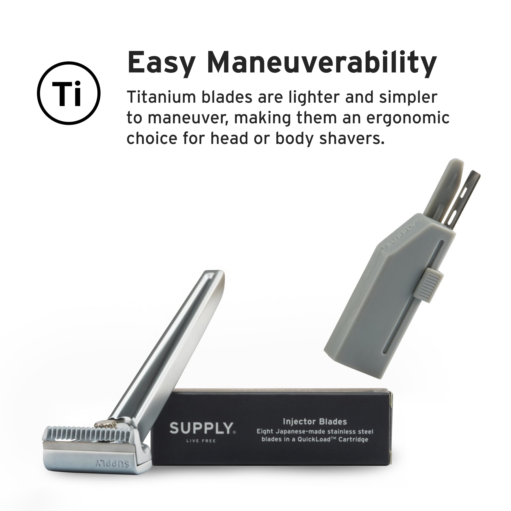 Supply Platinum razor pair ready for a smoother, enhanced shave.