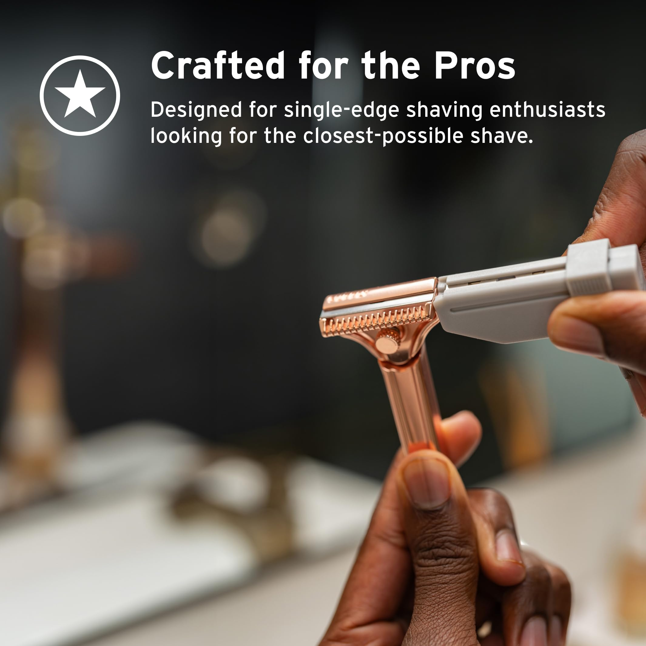 Supply QuickLoad cartridge holds eight blades for lasting shaves.