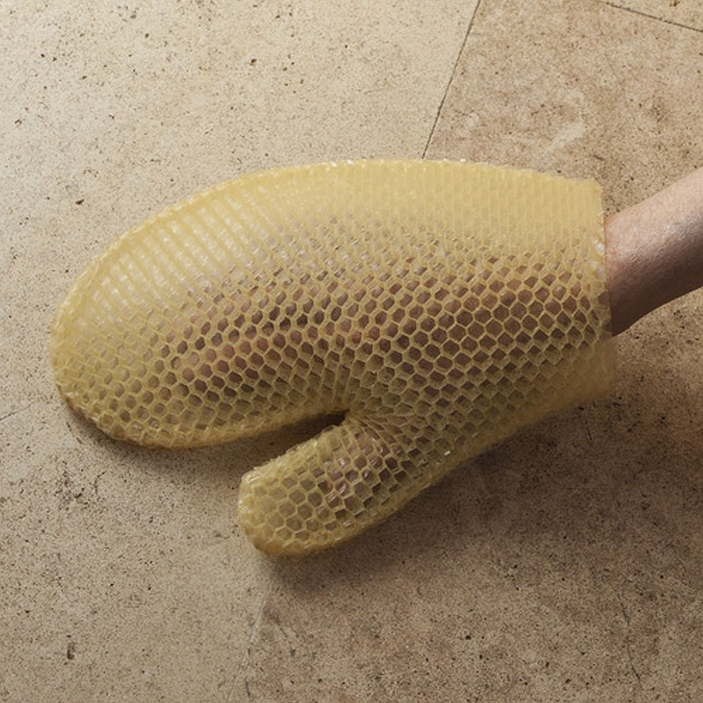 Supracor Spa Bath Mitt Purple use in shower promotes spa-like cleansing between routines.