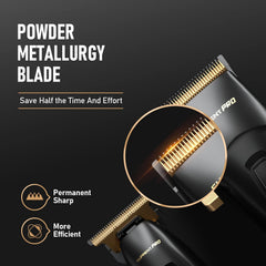 SUPRENT PRO barber trimmer with T-blade detailing in action for precise fades