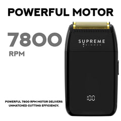 Supreme Trimmer Crunch Lite held in hand to show lightweight under 5 oz for effortless handling