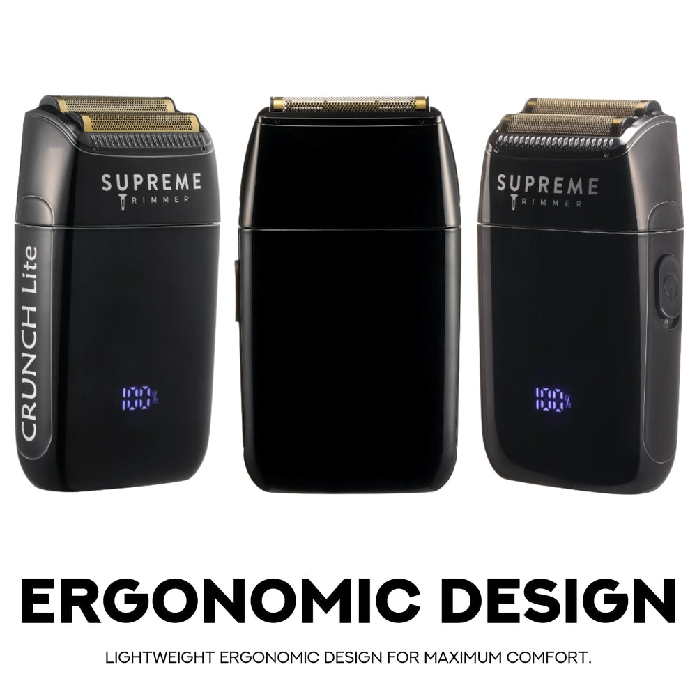 Supreme Trimmer Crunch Lite packed in travel pouch demonstrating portability for trips