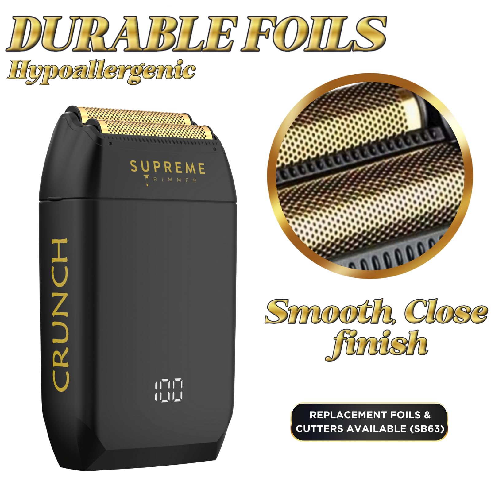 Supreme Trimmer Crunch STF602 para contornos de barba y línea de cabello