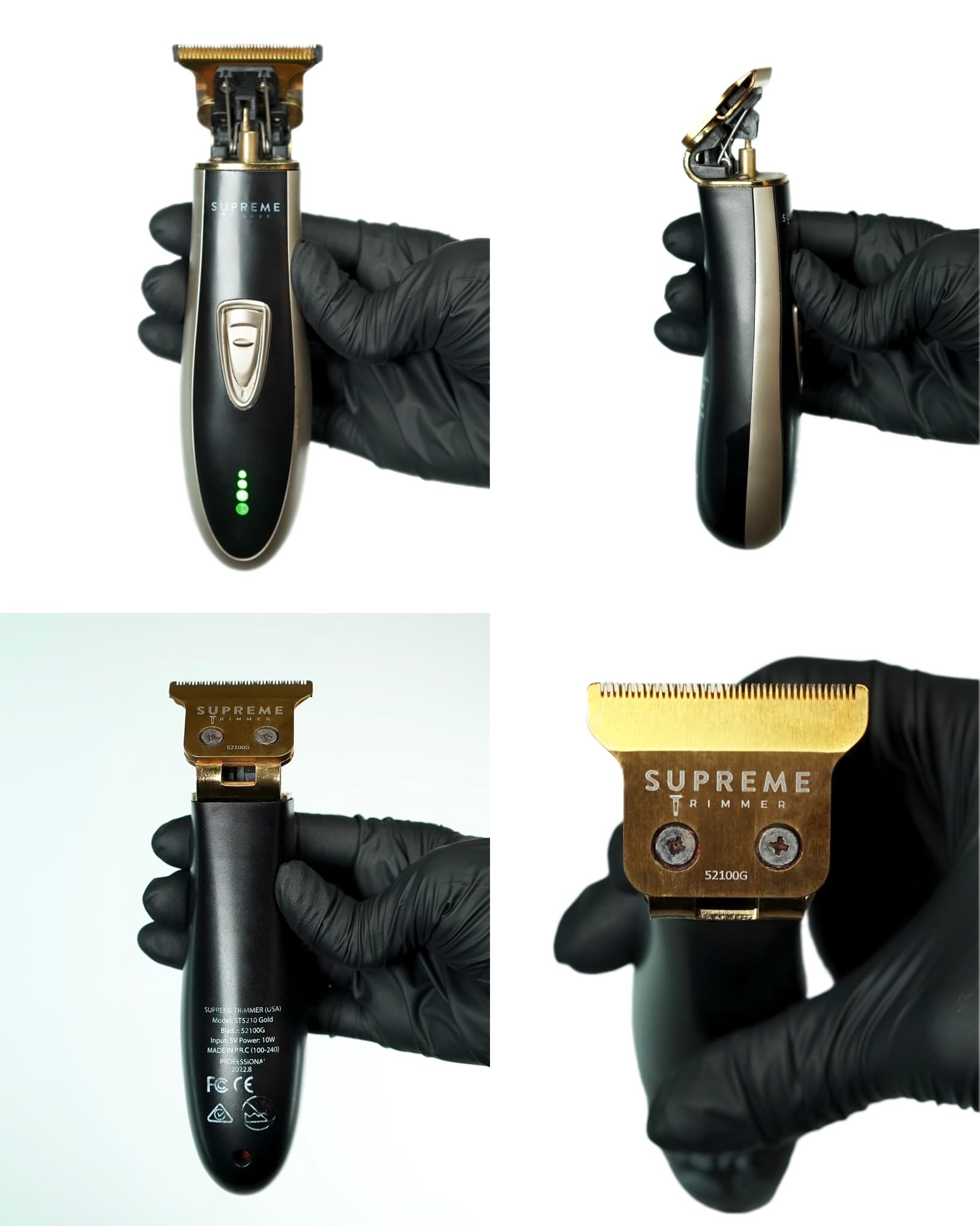 Supreme Trimmer LED display helps quick battery checks before trimming.