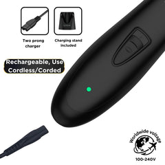 Supreme Trimmer T Shaper LED display shows battery life.