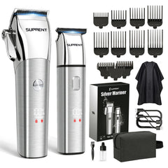 SUPRENT low-noise hair clippers close-up showing quiet operation for sensitive ears