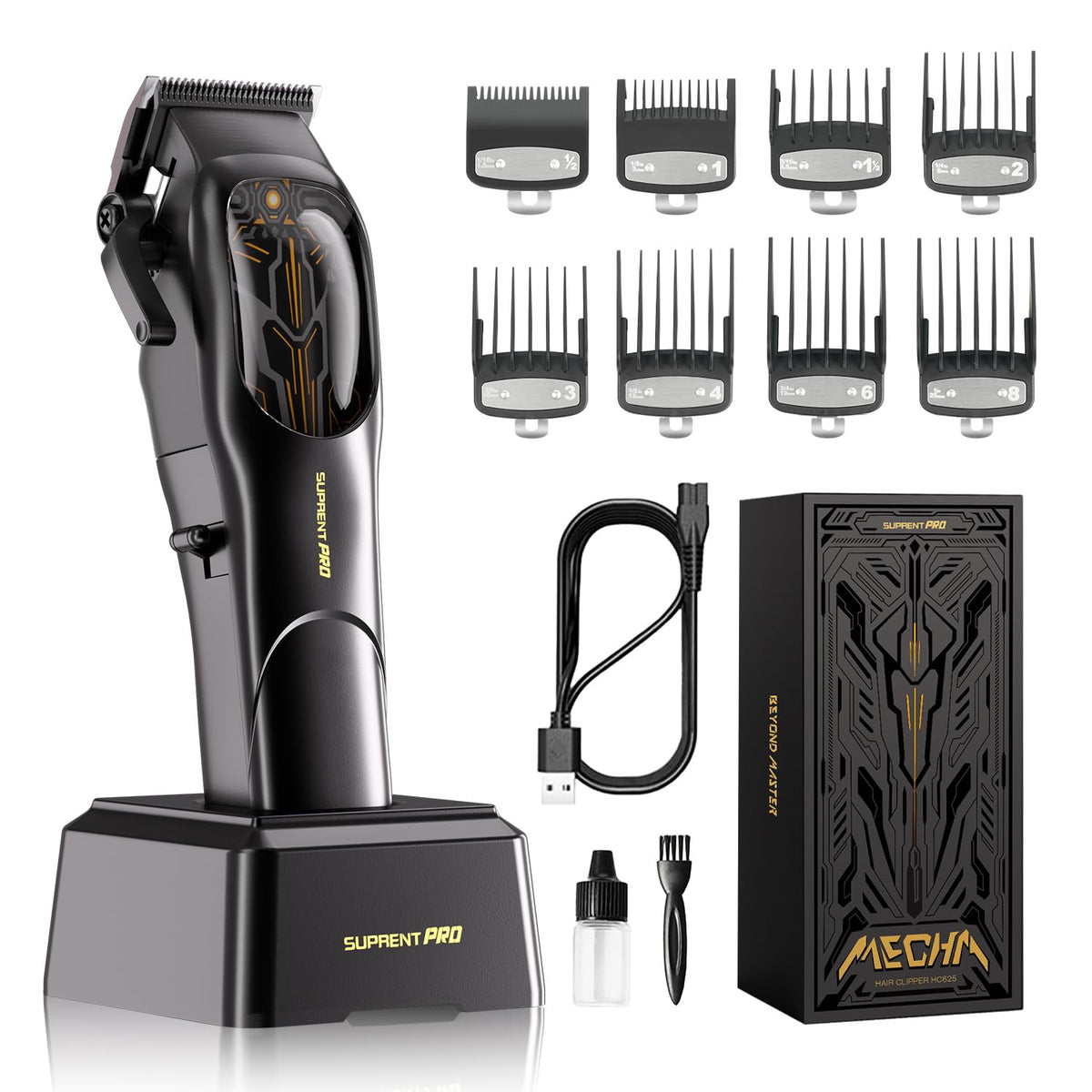 SUPRENT PRO professional hair clippers with dynamic-torque motor for precise fades.