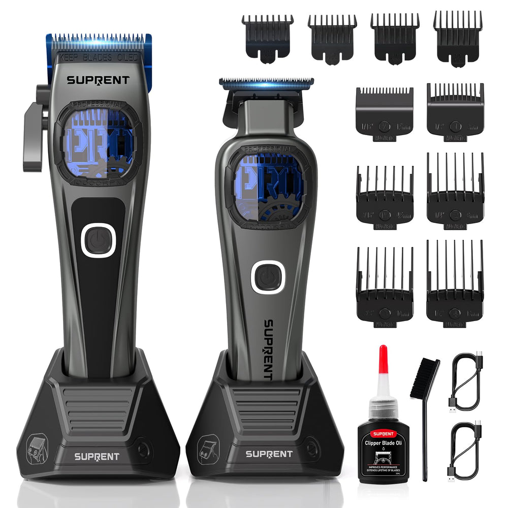 SUPRENT pro hair clippers cordless body showcases versatile at-home grooming