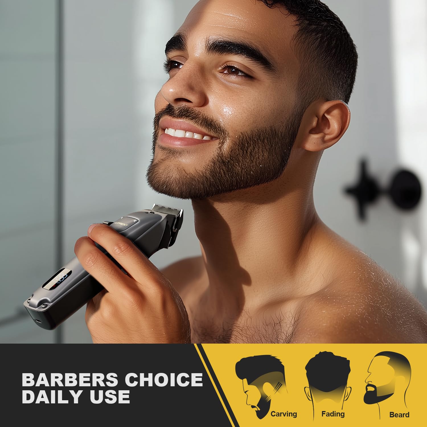 Suprent professional cordless clipper kit with multiple guards and accessories