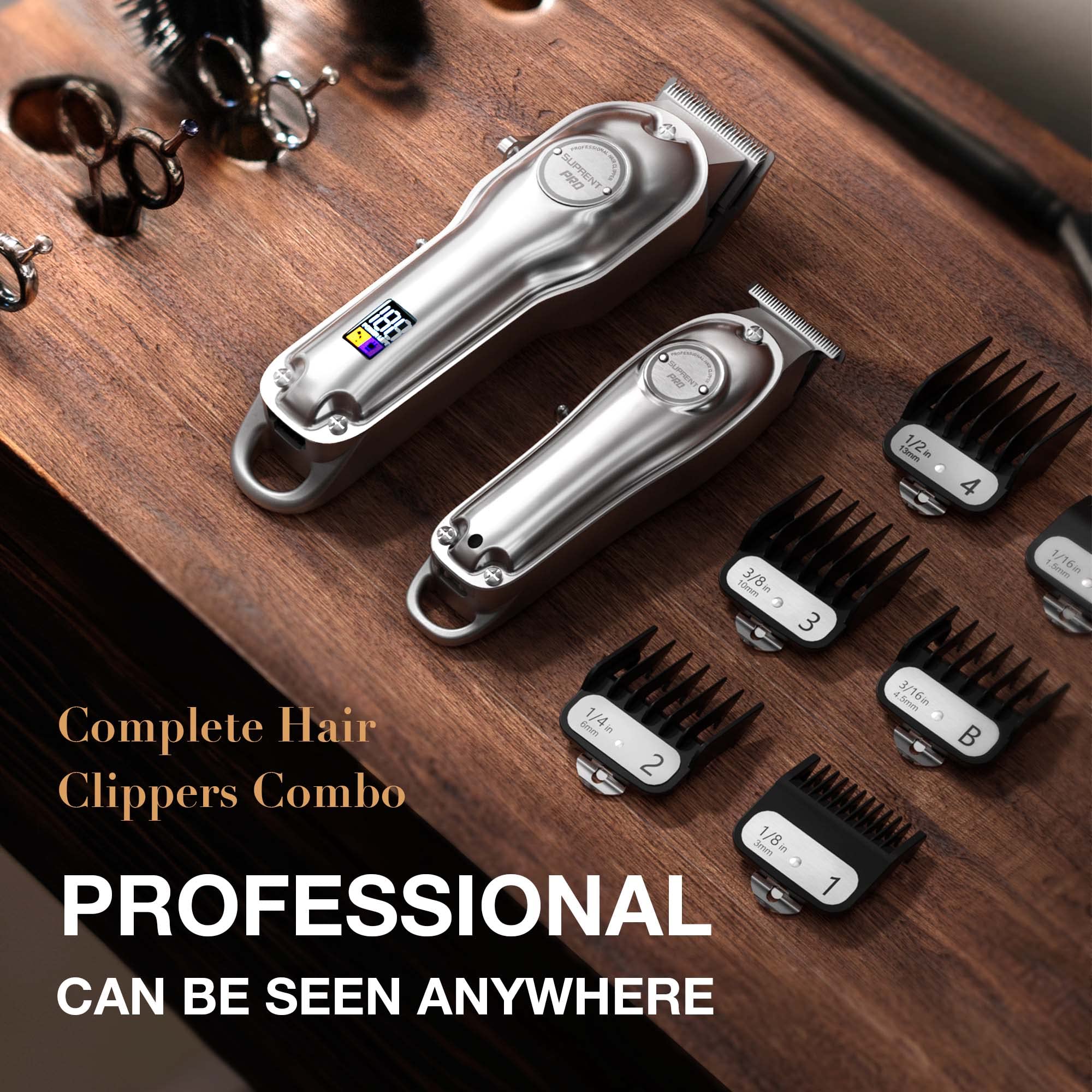 SUPRENT PRO metal blades close-up shows robust carbon steel that stays sharp.