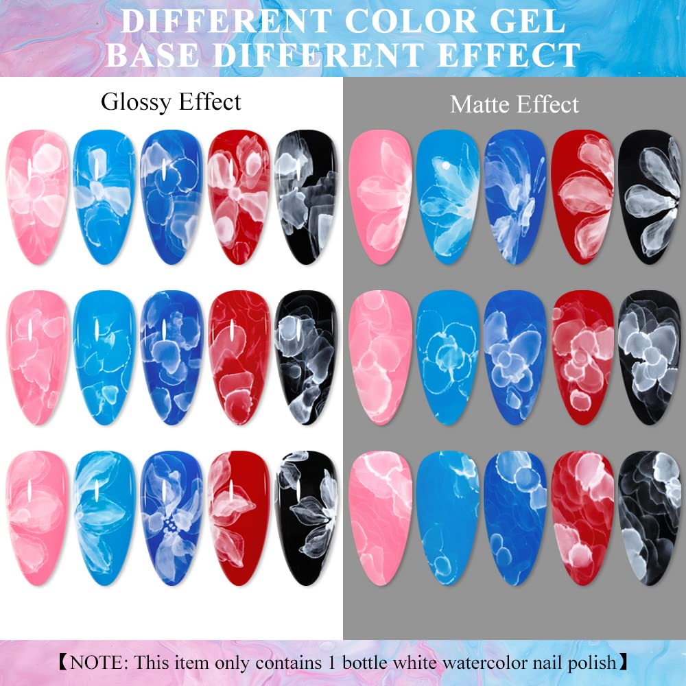 SUPWEE blooming-effect nail motif showing floral and marble potential.
