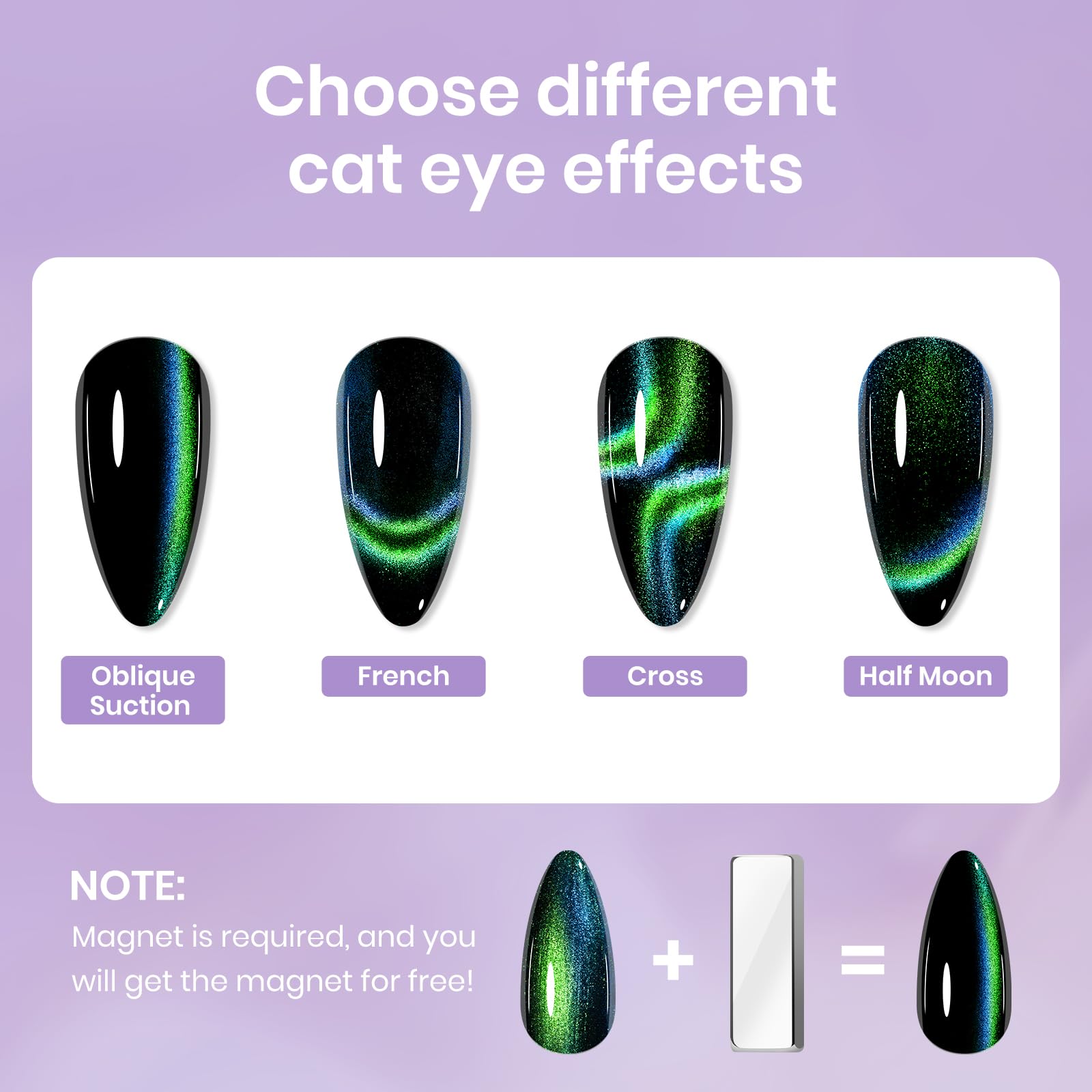 SUPWEE magnet guidance enables beginner-friendly cat-eye effect at home.