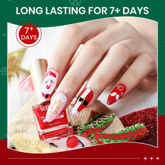 SUPWEE Christmas nail polish silver bottle offers metallic shine for chic festival looks