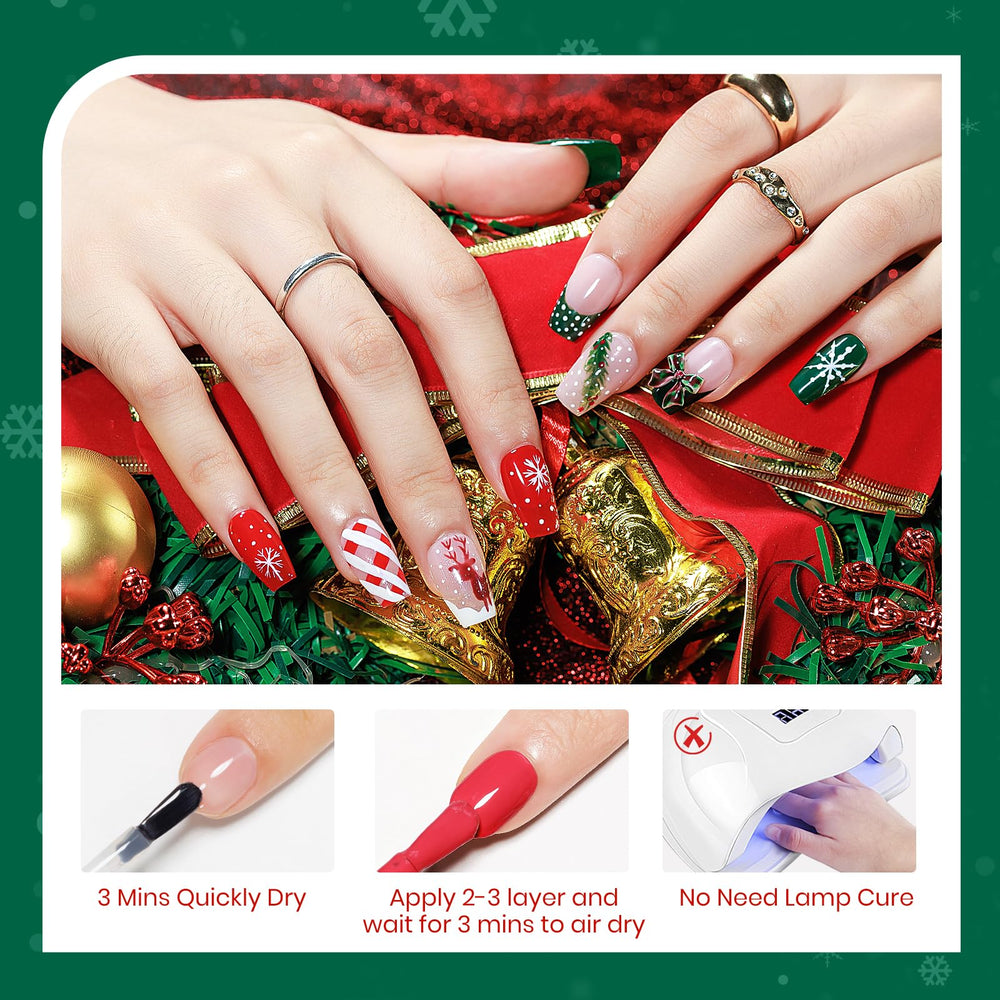 SUPWEE Christmas nail stickers candy cane sheet speeds up holiday nail art
