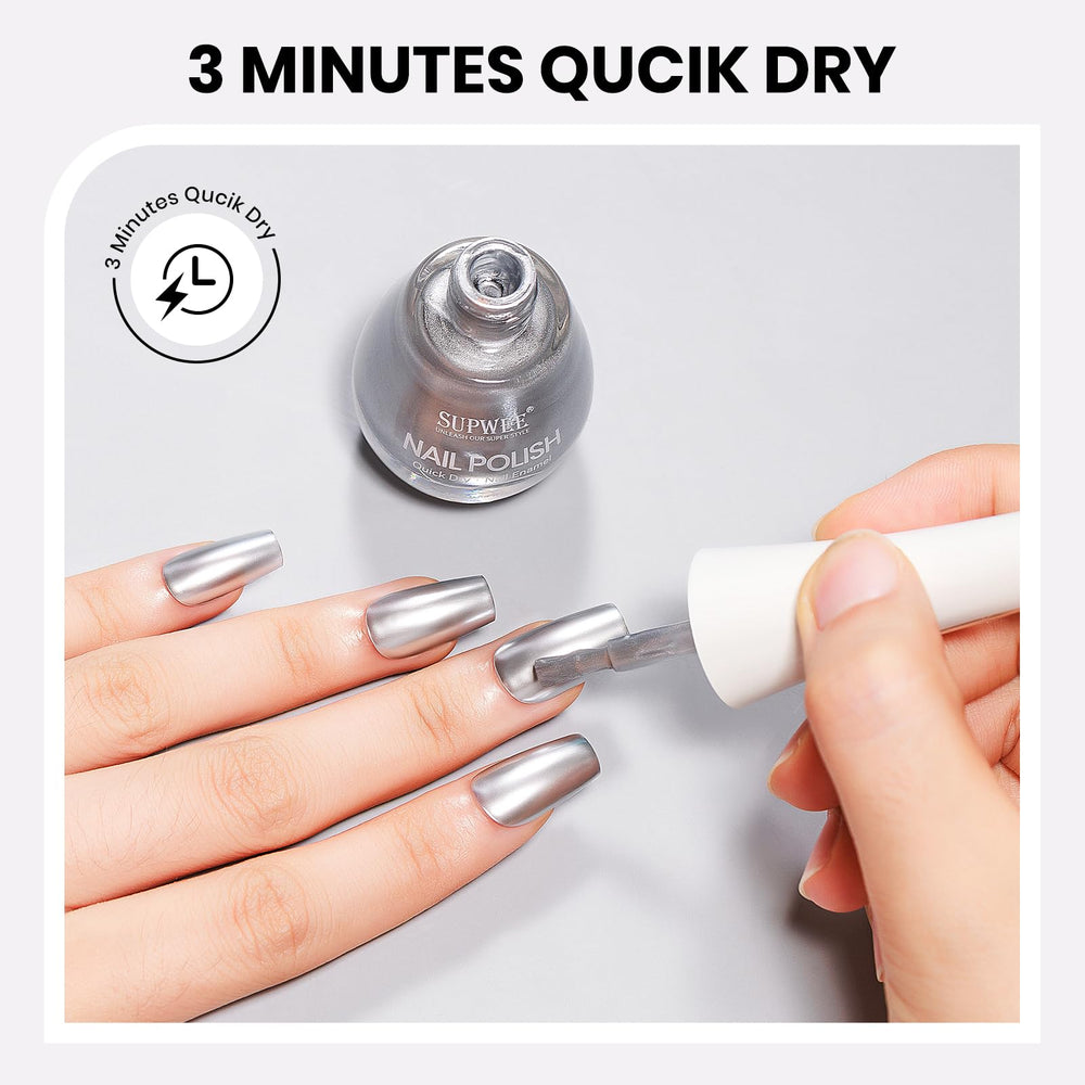 SUPWEE hand with silver polish on display for stylish manicure