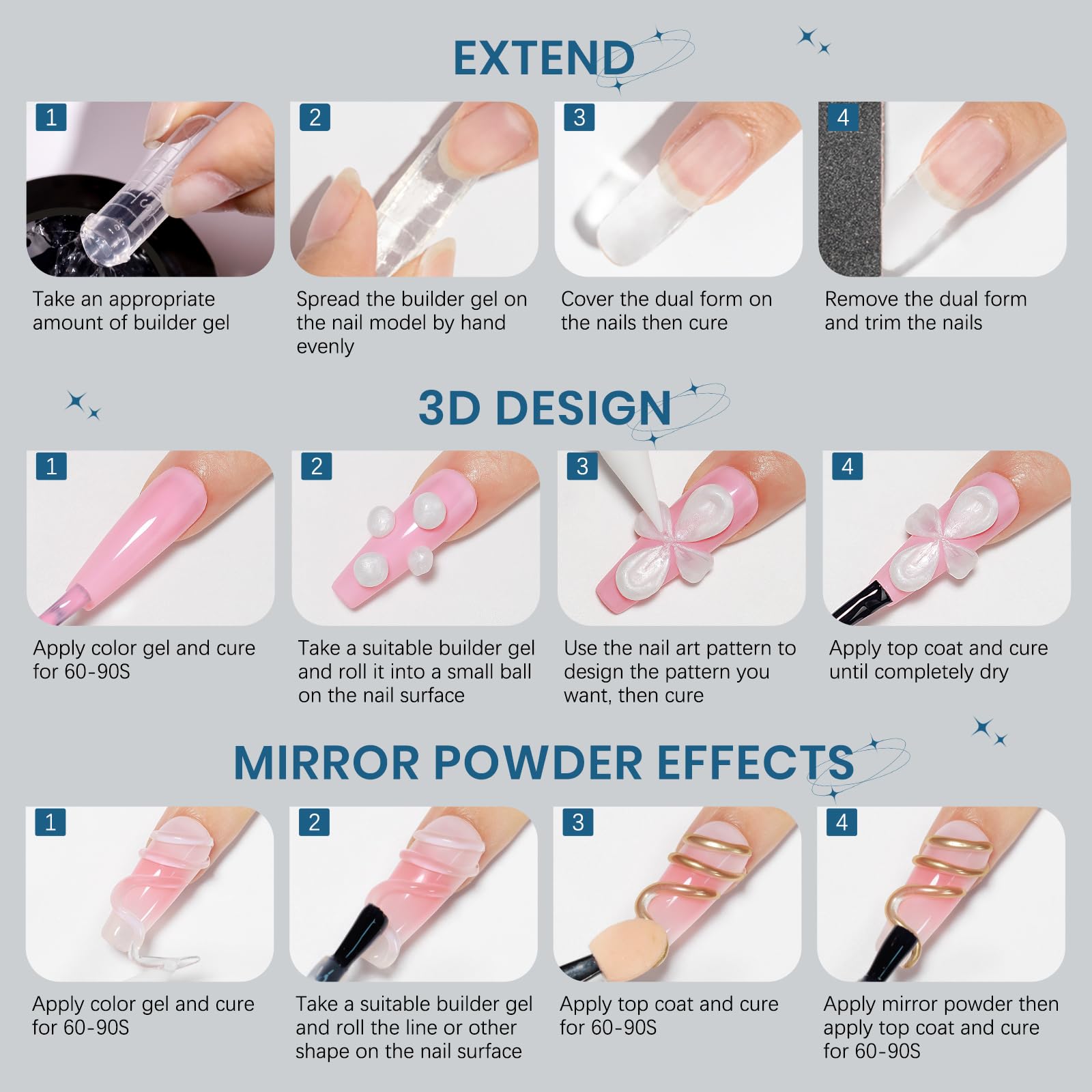 SUPWEE nail files and molds pack essential tools for home manicure