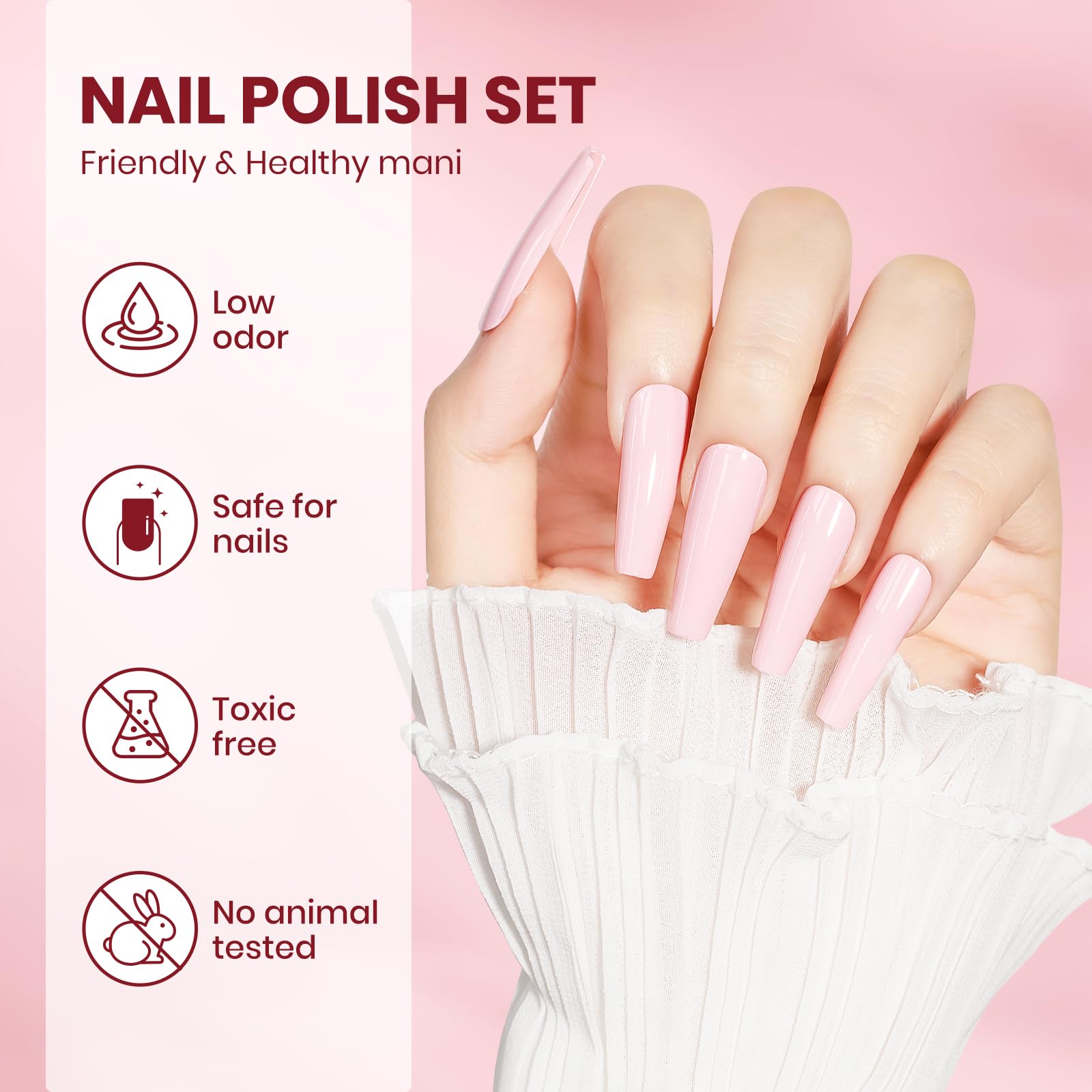SUPWEE Nude Nail Polish Set nails showcase natural elegance for any outfit
