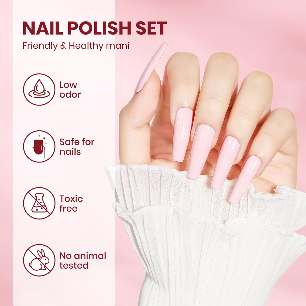 SUPWEE Nude Nail Polish Set nails showcase natural elegance for any outfit