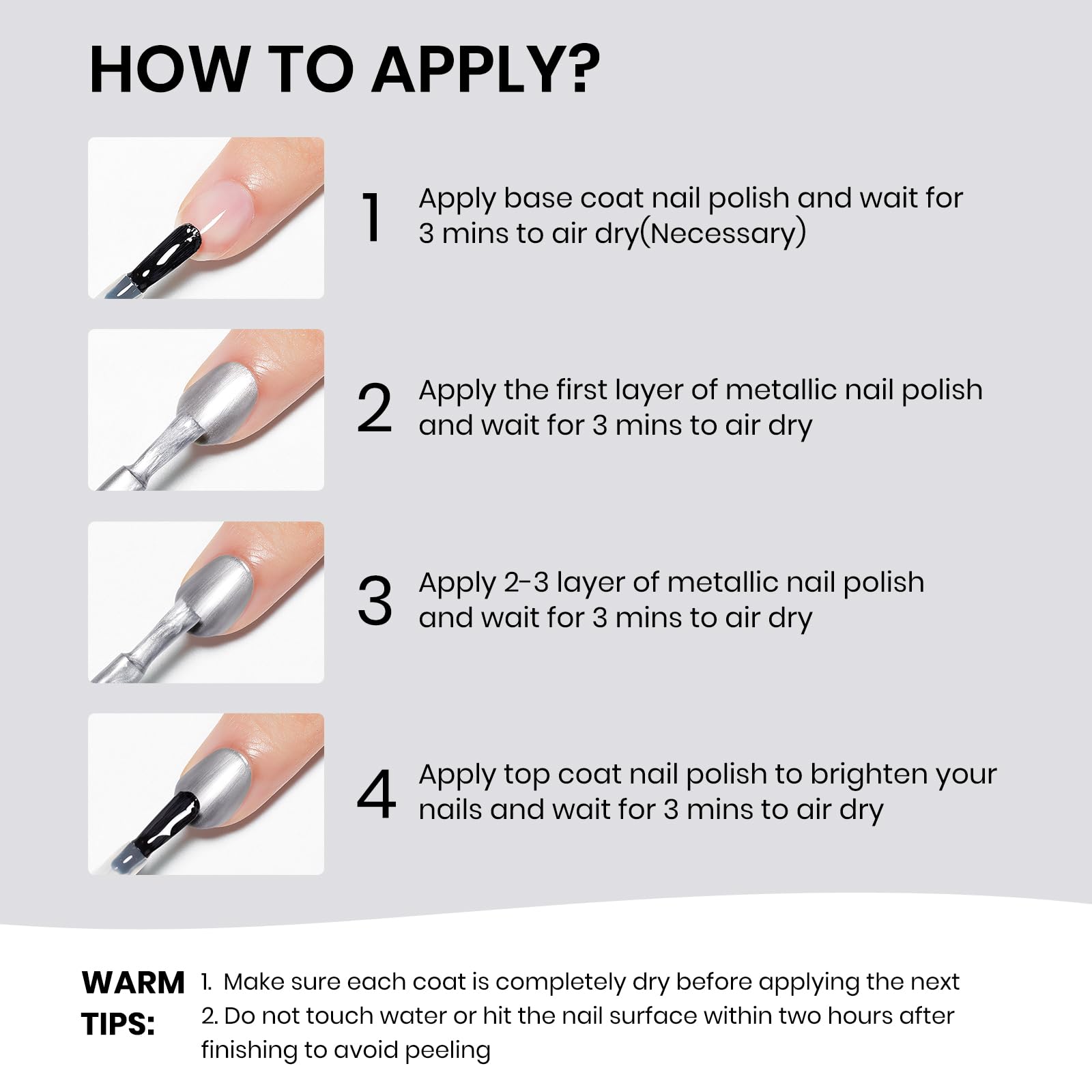 SUPWEE party-look nails with mirror shine for celebrations
