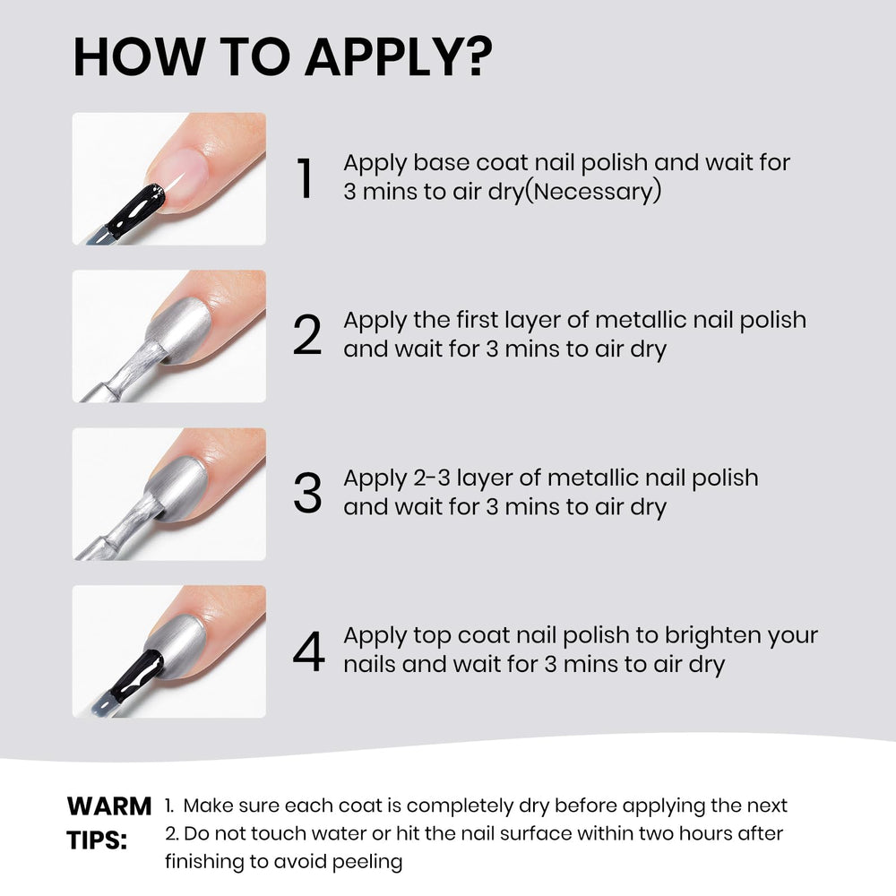 SUPWEE party-look nails with mirror shine for celebrations