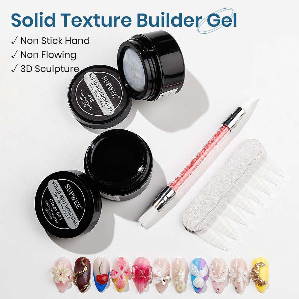 SUPWEE pearl white nail extension gel close up highlighting pearl finish for elegant manicures