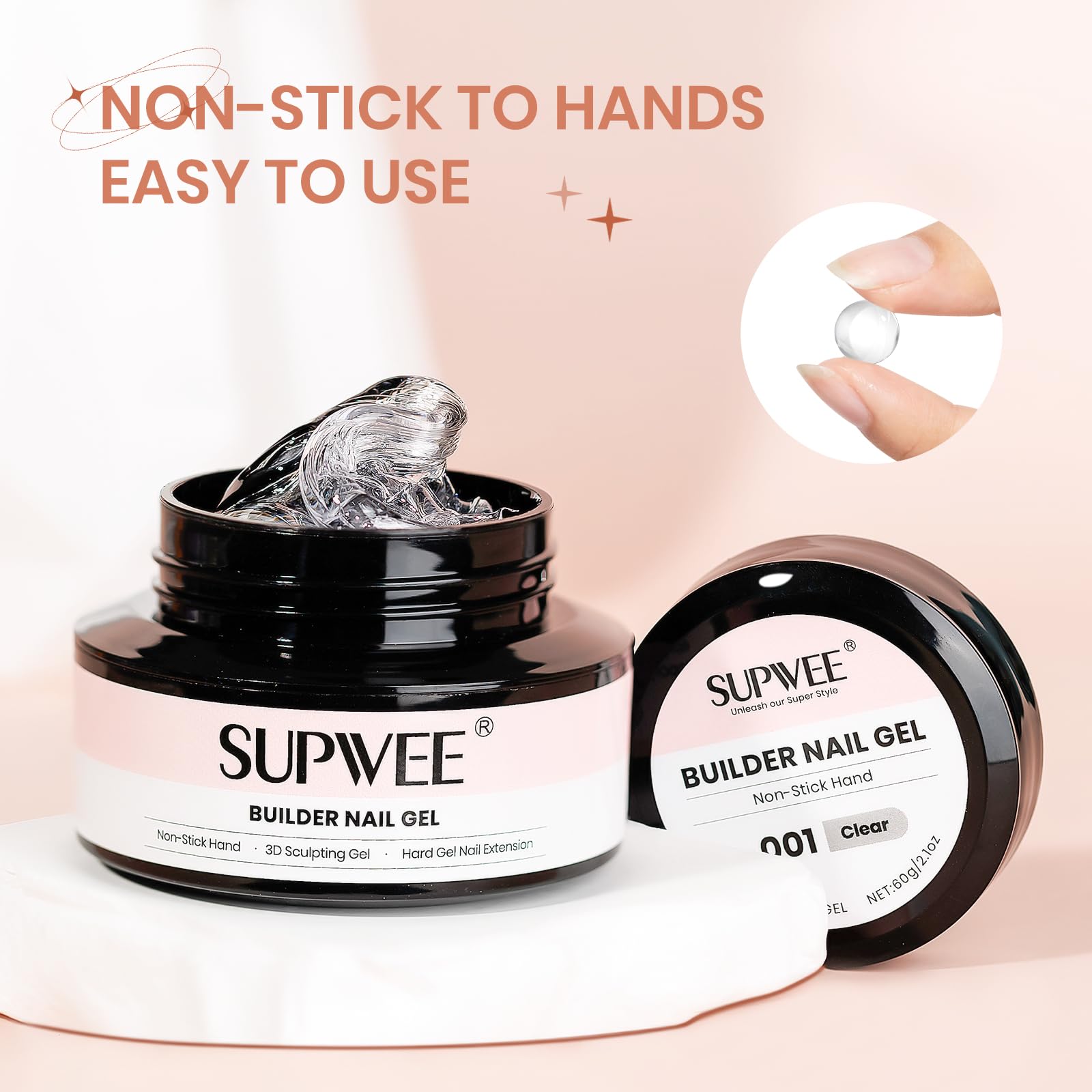 SUPWEE silicone nail pen aids clean, accurate detailing