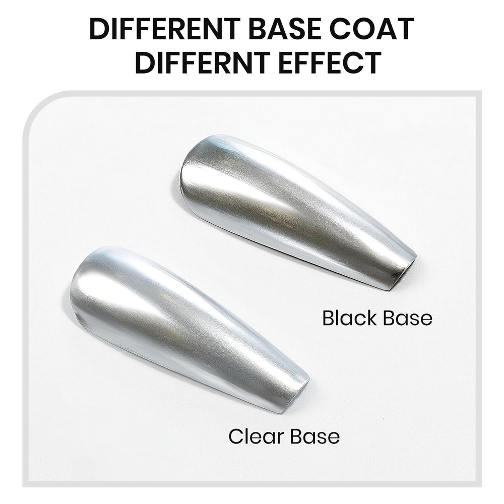 SUPWEE silver nail polish brush stroke demonstrates even metallic application