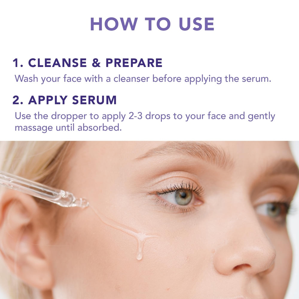 Suquato dark spot serum face-application image suggesting a radiant, even complexion.
