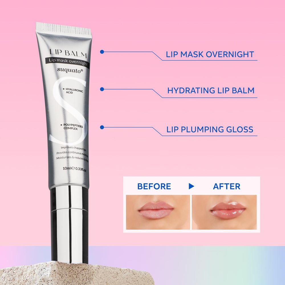 SUQATO lip treatment butter balm sleeping mask jar for overnight lip hydration