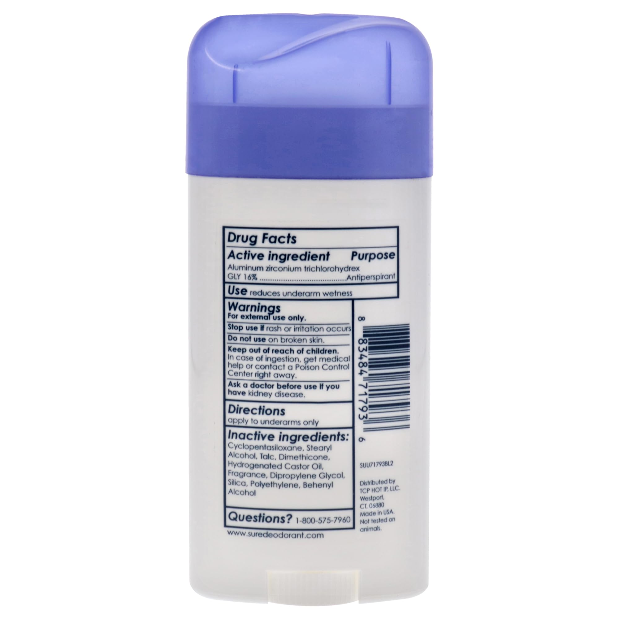 Sure Deodorant Original Solid Regular pack image highlights value and unisex scent for daily use.