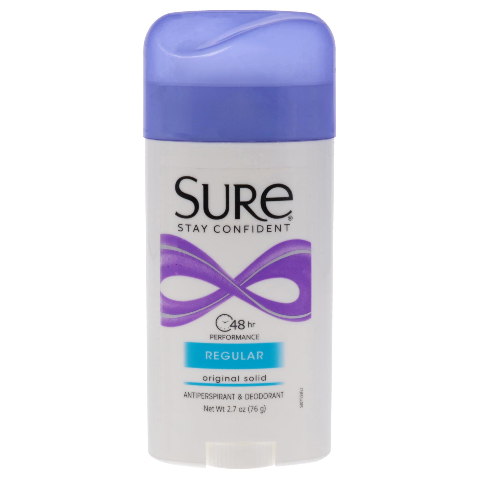Sure Deodorant Original Solid Regular stick provides long-lasting, discreet freshness with clear application.