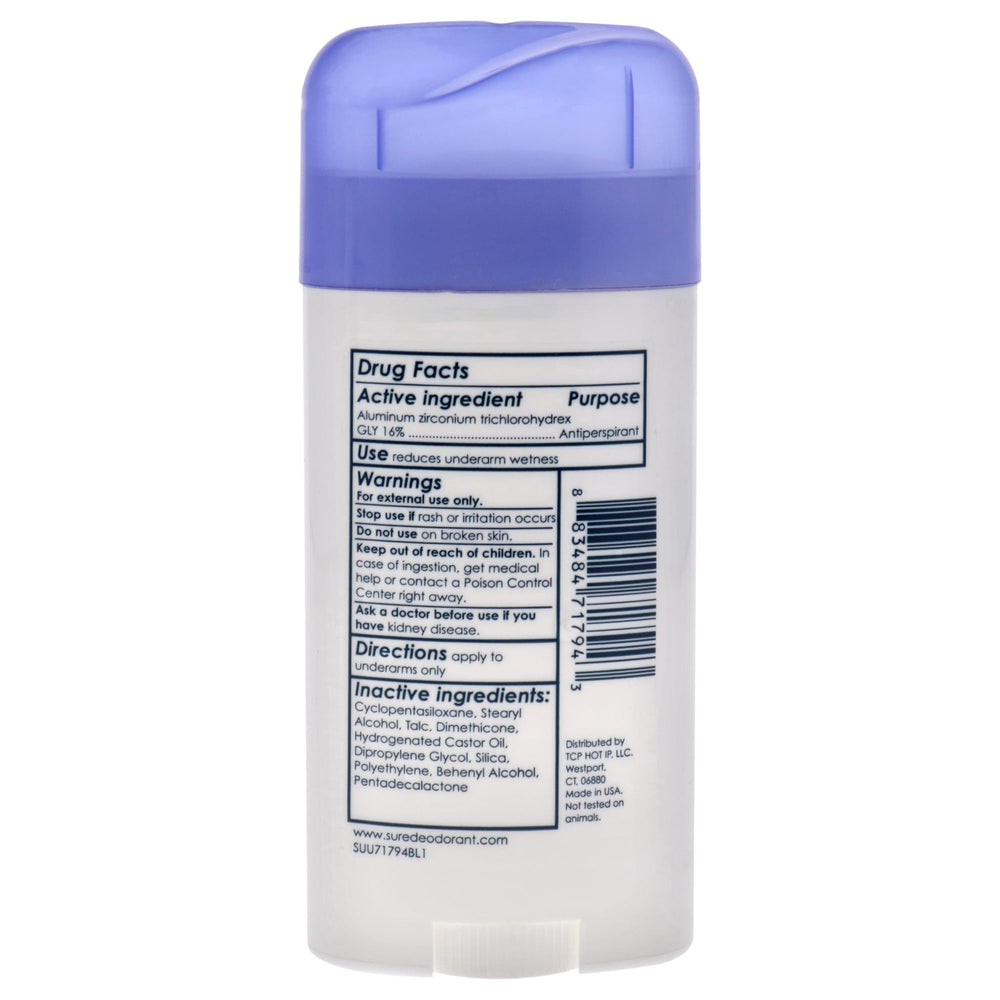 Sure Deodorant Original Solid Unscented pack6 application scene demonstrates scent-free protection on skin