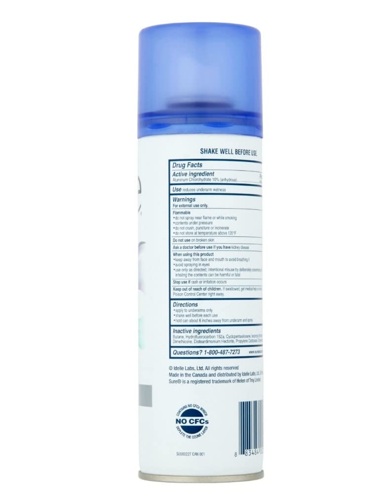 Sure unscented aerosol 6oz pack ready for all-day odor and wetness defense.
