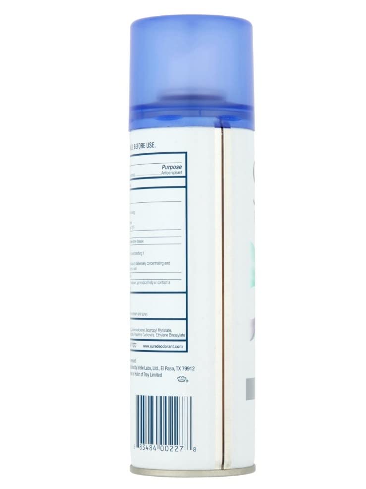 Sure unscented aerosol fast-drying spray shows quick protection for busy days.