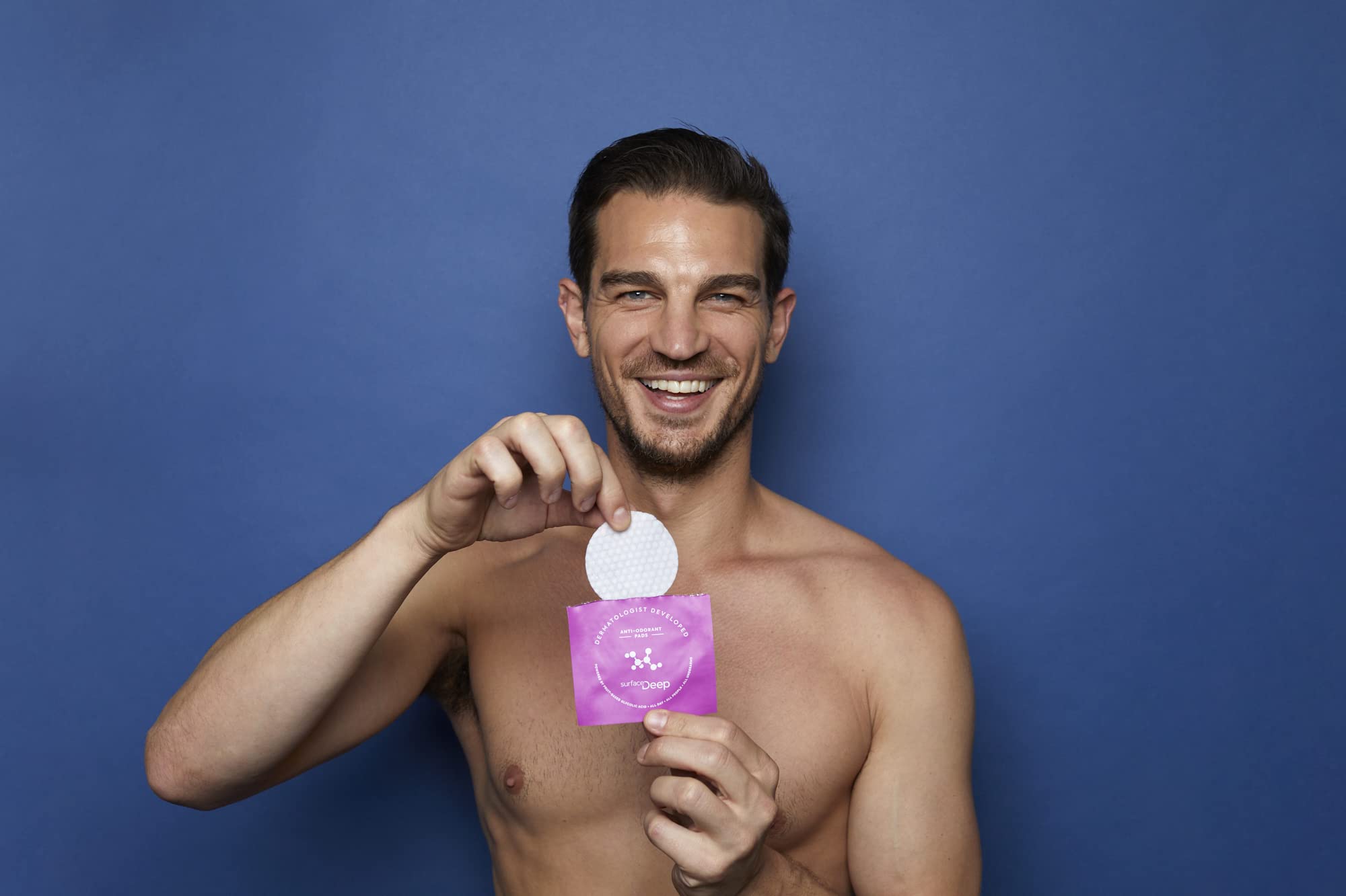 Surface Deep biodegradable packaging shown for eco-friendly personal care.