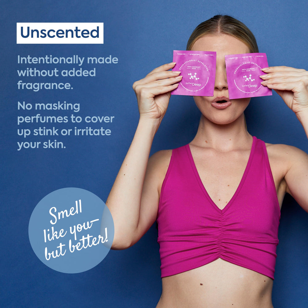 Surface Deep packaging close-up reveals natural formula and biodegradable materials.