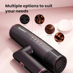 Surfit 110k rpm motor highlights ultra-fast drying with controlled heat.