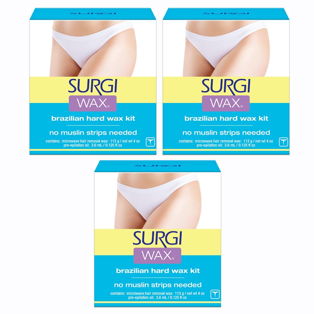 Surgiwax Brazilian hard wax kit cover for at-home private-area grooming