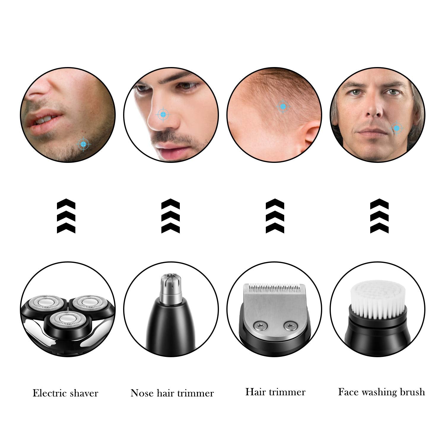 SURKER 3-in-1 grooming kit trimmer head for detailed edge shaping