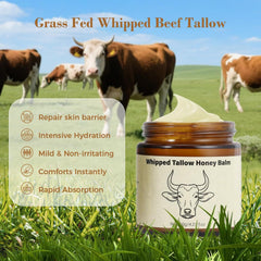 SURORAIN Tallow Honey Body Balm application on arm demonstrates quick hydration.