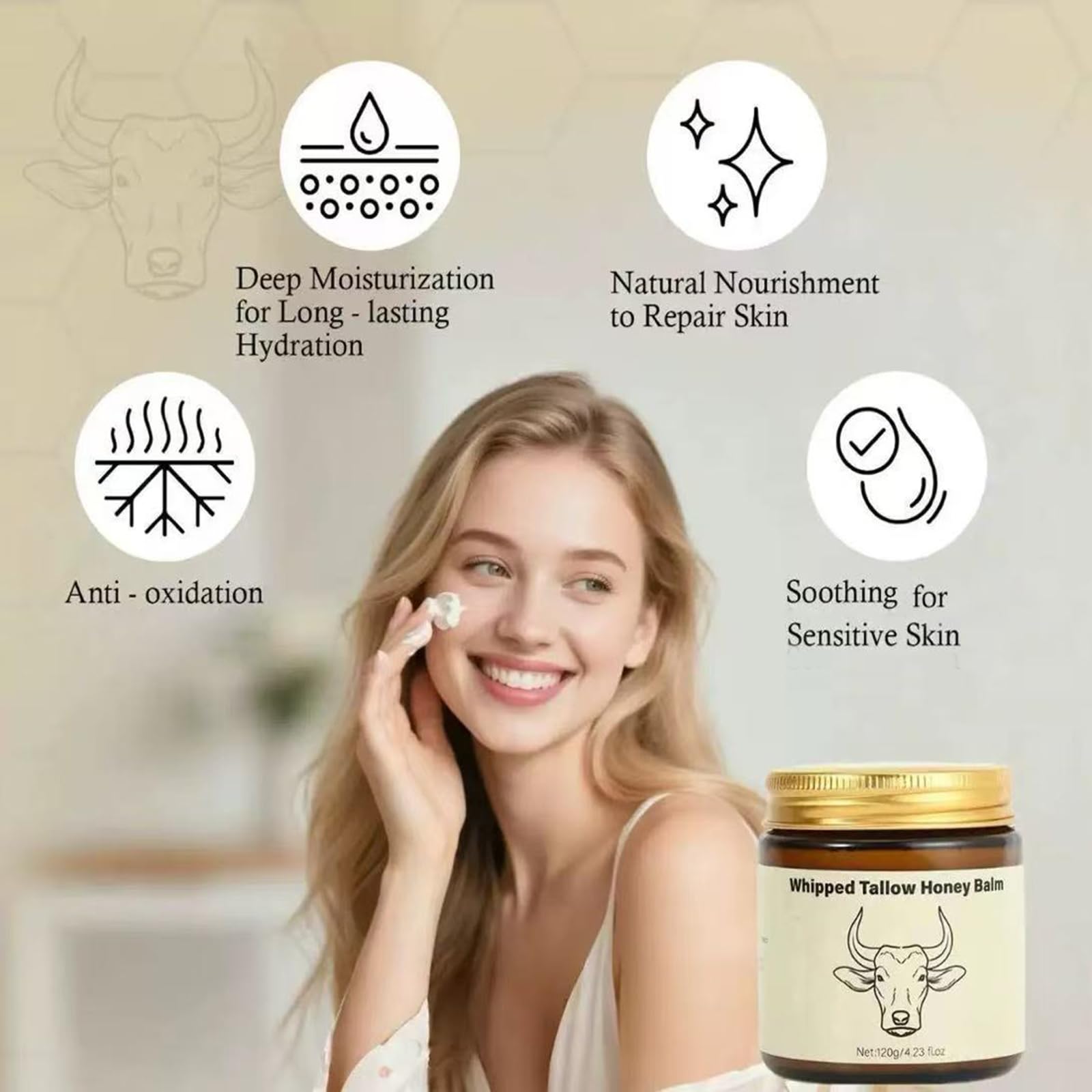 SURORAIN Body Balm surface shows non-greasy finish and long-lasting hydration.
