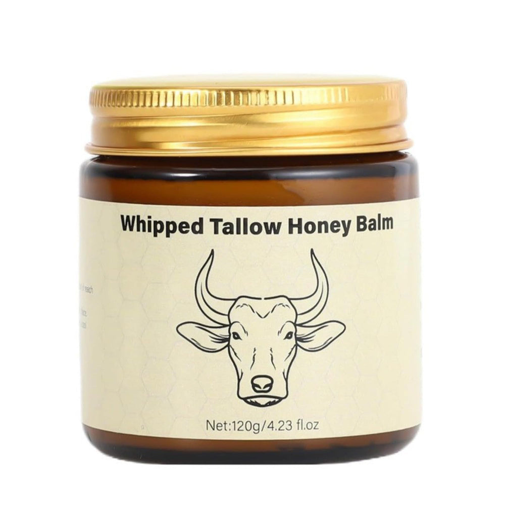SURORAIN Tallow Honey Body Balm packaging highlights natural nourishment for daily skin care.