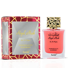 Surrati Royal Musk Pomegranate Raspberry EDP bottle, elegant design for sophisticated evenings