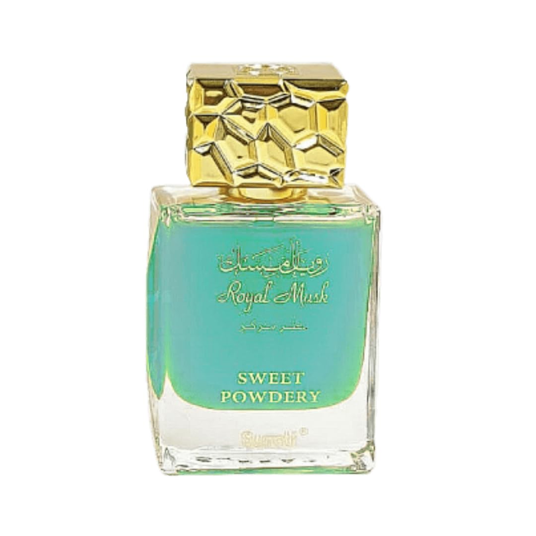 Surrati Royal Musk Sweet Powdery bottle close-up—perfect layering option for layered scent profiles