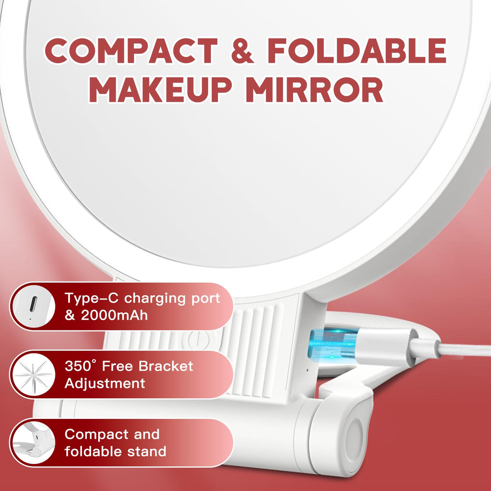 SurSynch portable double-sided mirror for on-the-go touchups.