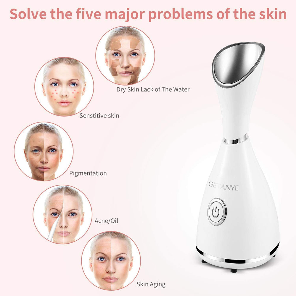 Surwit GETANYE nano ionic mist particles enhance pore cleansing and penetration.