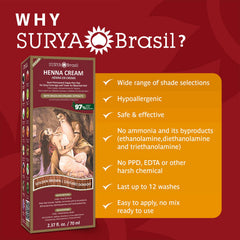 Surya Brasil Henna Cream application scene demonstrates easy gray coverage