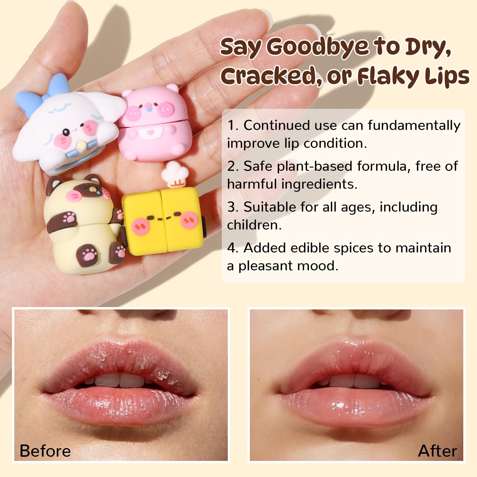 SUSIKEKI Cloud Comfort Lip Balm jasmine tube for soothing aroma and kissable lips