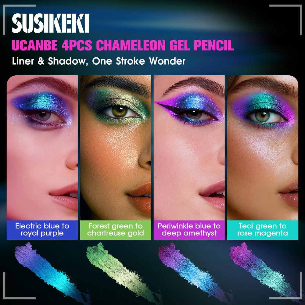 SUSIKEKI metallic glitter finish adds dimension to eye makeup