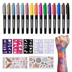SUSIKEQI tattoo markers color palette for bold, skin-safe temporary art